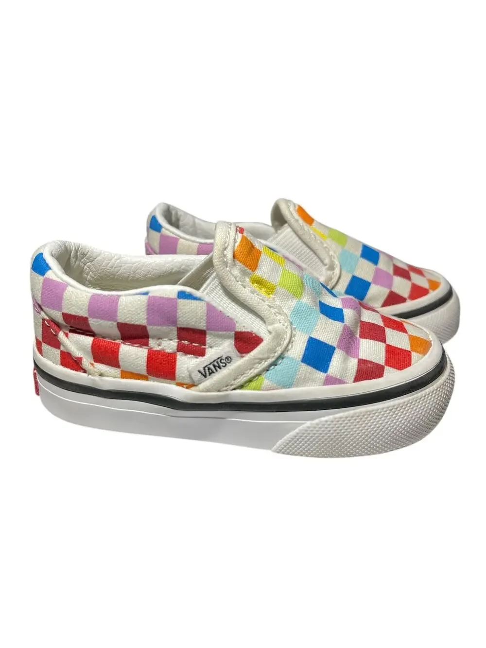 Vans Off the Wall Toddlers Baby Shoes Classic Slip on Checkerboard Size 4 Kids